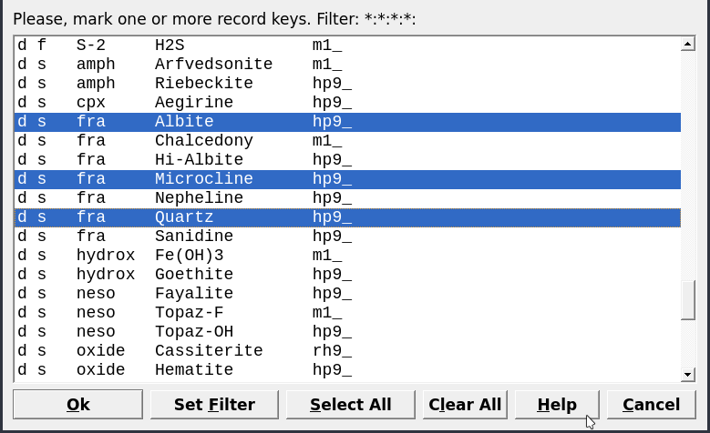 Dialog to select Dependent Components.