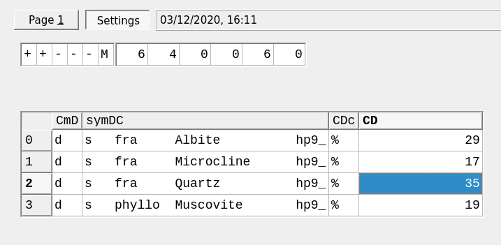 Dialog to add amounts of Dependent Components. Note the units are here in wt. percent.